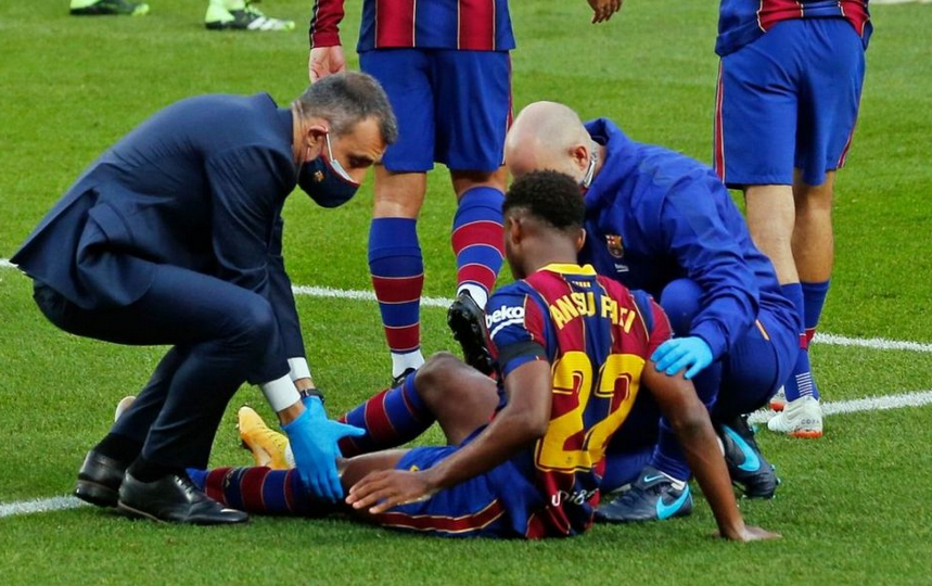 Barcelona's Ansu Fati out for 4 months due to knee surgery