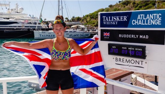 ??Jasmine Harrison, 21, from the UK, becomes the youngest female to row solo across the Atlantic Ocean