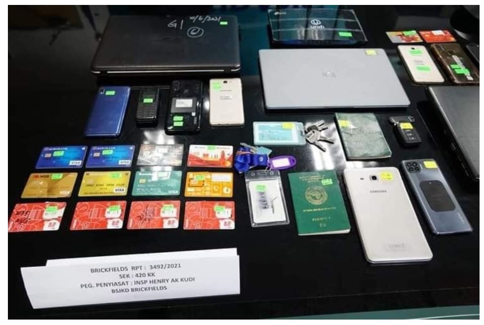 A Malaysian lady and 6 Nigerians nabbed for love scams in Kuala Lumpur 4 3 4