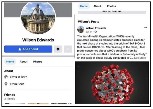Facebook deactivates over 500 fake accounts used by China to spread fake Covid claims and propaganda 1 fake Wilson Edwards