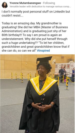 80-year old Granny bags MBA 1 80 YR OLD GRADUATE